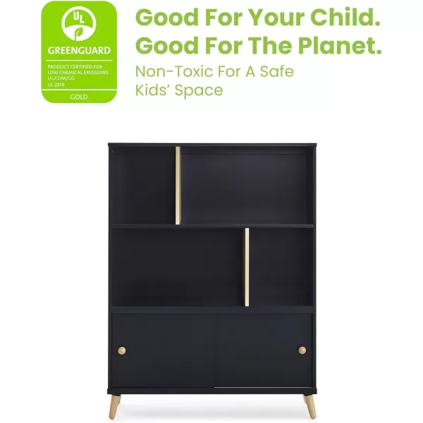 Delta Children Essex Bookcase - Greenguard Gold Certified, Bianca White/Natural