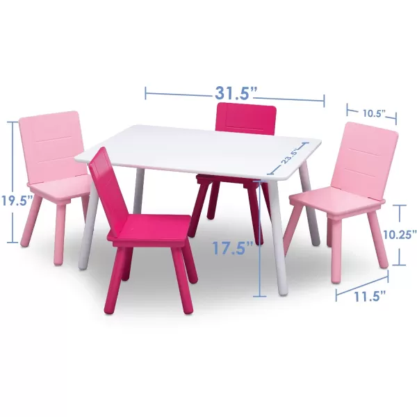 Delta Children Kids Table and Chair Set , Natural/Primary