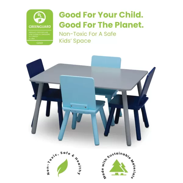 Delta Children Kids Table and Chair Set , Natural/Primary
