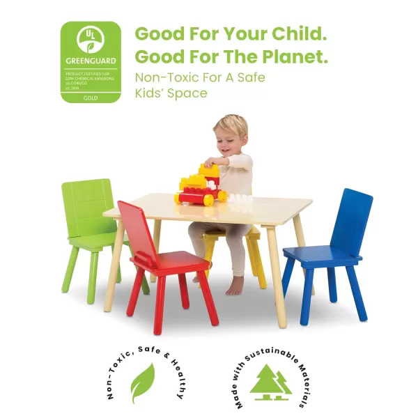 Delta Children Kids Table and Chair Set , Natural/Primary