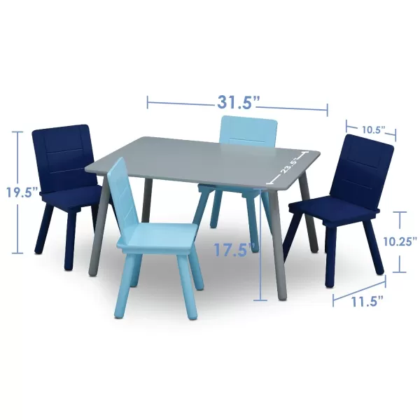 Delta Children Kids Table and Chair Set , Natural/Primary