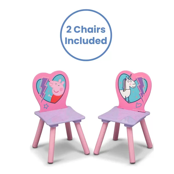 Delta Children Kids Table and Chair Set with Storage  - Ideal for Arts &amp; Crafts, Snack Time, Homeschooling, Homework &amp; More, Peppa Pig