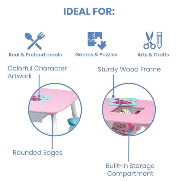Delta Children Kids Table and Chair Set with Storage  - Ideal for Arts &amp; Crafts, Snack Time, Homeschooling, Homework &amp; More, Peppa Pig