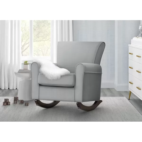Delta Children Lancaster Rocking Chair Featuring Live Smart Fabric, Linen