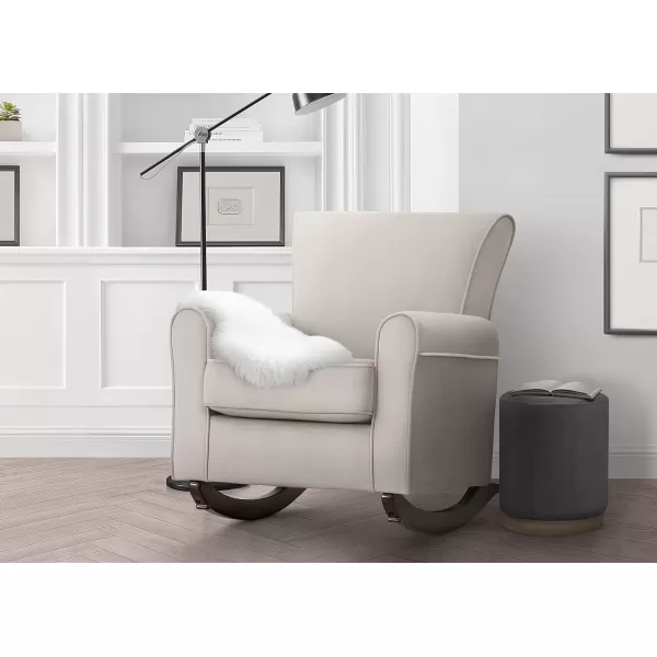Delta Children Lancaster Rocking Chair Featuring Live Smart Fabric, Linen