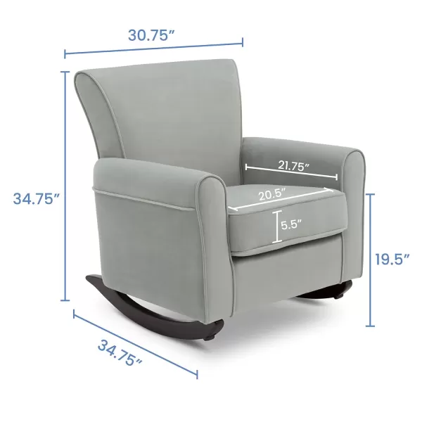 Delta Children Lancaster Rocking Chair Featuring Live Smart Fabric, Linen