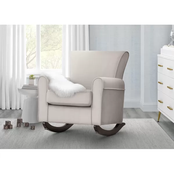 Delta Children Lancaster Rocking Chair Featuring Live Smart Fabric, Linen