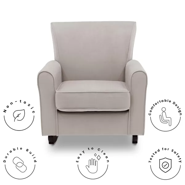 Delta Children Lancaster Rocking Chair Featuring Live Smart Fabric, Linen