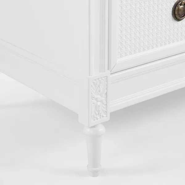 Delta Children Madeline 4 Drawer Dresser with Changing Top and Interlocking Drawers - Greenguard Gold Certified, Bianca White