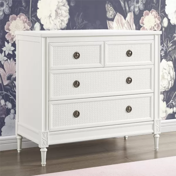 Delta Children Madeline 4 Drawer Dresser with Changing Top and Interlocking Drawers - Greenguard Gold Certified, Bianca White