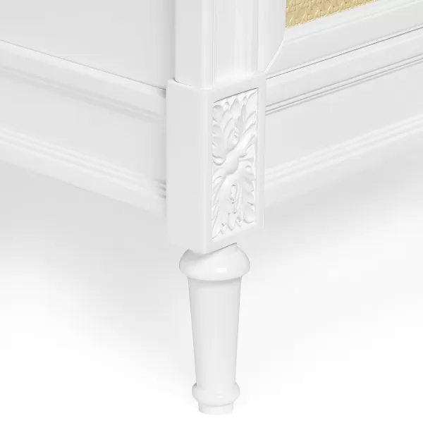Delta Children Madeline 4 Drawer Dresser with Changing Top and Interlocking Drawers - Greenguard Gold Certified, Bianca White