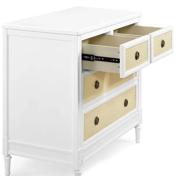 Delta Children Madeline 4 Drawer Dresser with Changing Top and Interlocking Drawers - Greenguard Gold Certified, Bianca White
