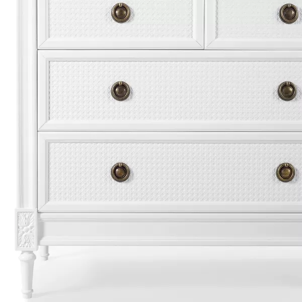 Delta Children Madeline 4 Drawer Dresser with Changing Top and Interlocking Drawers - Greenguard Gold Certified, Bianca White