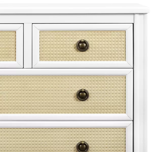 Delta Children Madeline 4 Drawer Dresser with Changing Top and Interlocking Drawers - Greenguard Gold Certified, Bianca White