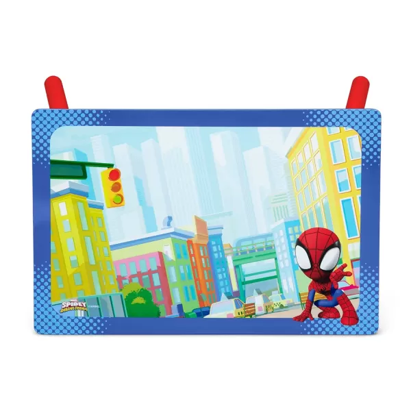 Delta Children - Marvel Spidey and His Amazing Friends 3-Piece Toddler Playroom Set – Includes Table, Chair and Toy Box, Blue/Red