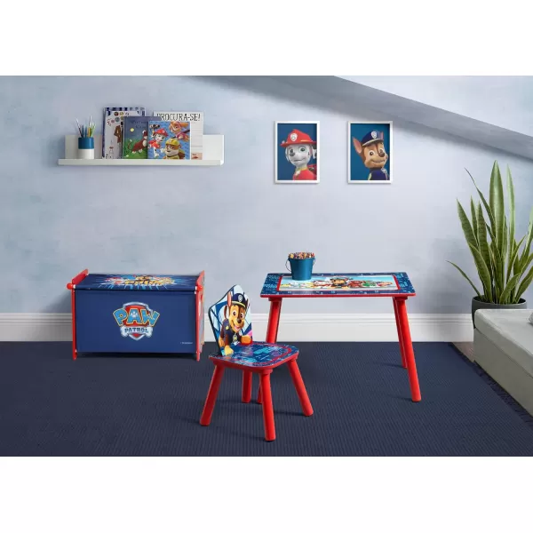 Delta Children - Marvel Spidey and His Amazing Friends 3-Piece Toddler Playroom Set – Includes Table, Chair and Toy Box, Blue/Red