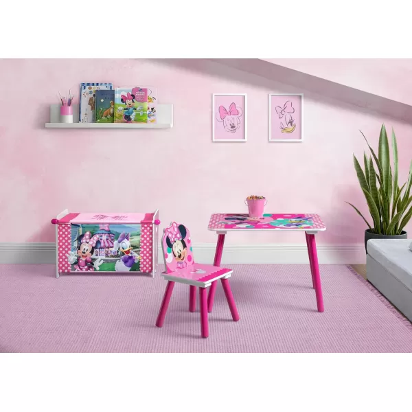 Delta Children - Marvel Spidey and His Amazing Friends 3-Piece Toddler Playroom Set – Includes Table, Chair and Toy Box, Blue/Red
