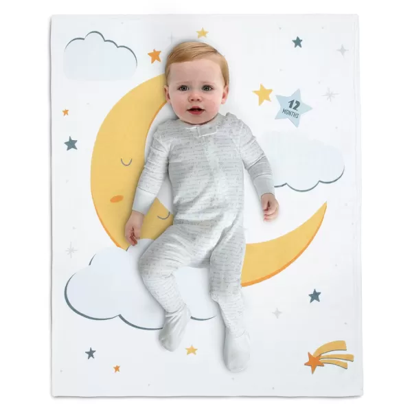 Delta Children Milestone Baby Blanket – Monthly Blanket for Pictures – Photo Blanket for Newborns, Space