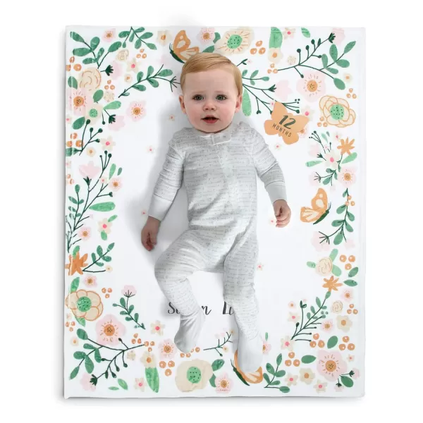 Delta Children Milestone Baby Blanket – Monthly Blanket for Pictures – Photo Blanket for Newborns, Space