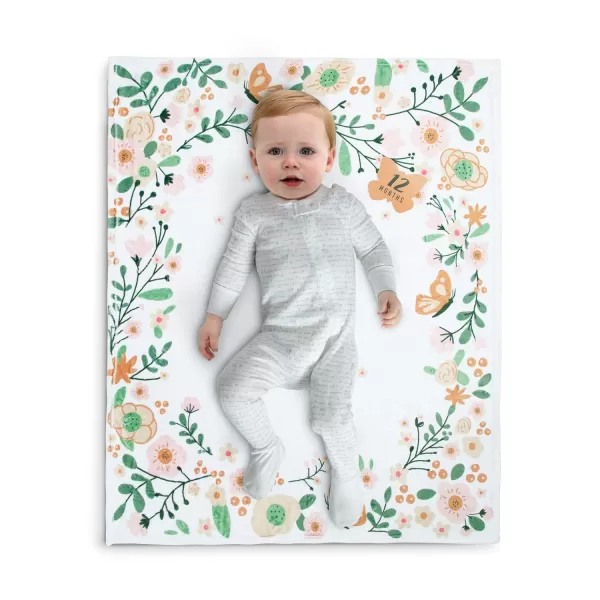Delta Children Milestone Baby Blanket – Monthly Blanket for Pictures – Photo Blanket for Newborns, Space