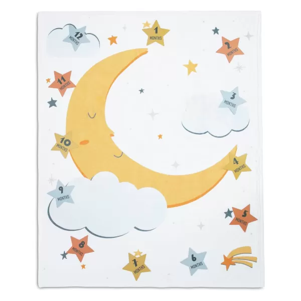 Delta Children Milestone Baby Blanket – Monthly Blanket for Pictures – Photo Blanket for Newborns, Space