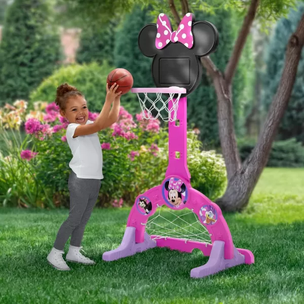 Delta Children - PAW Patrol 4-in-1 Sports Center – Adjustable Easy Score Basketball Hoop, Soccer/Hockey Net and Golf Game, Blue