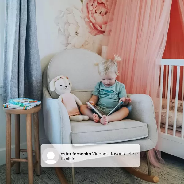 Delta Children Rocker Ella, Stone Grey