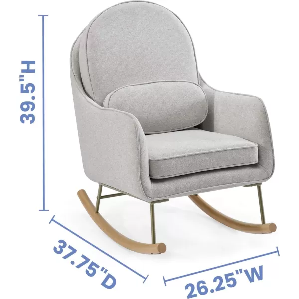 Delta Children Rocker Ella, Stone Grey