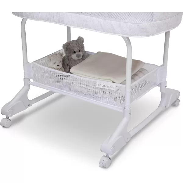 Delta Children SleepCool Rocking Bassinet with Airflow Mesh, Pink Fresco