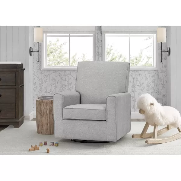 Delta Children Sophie Nursery Glider Swivel Chair with LiveSmart Performance Fabric Fabric, Light Cream