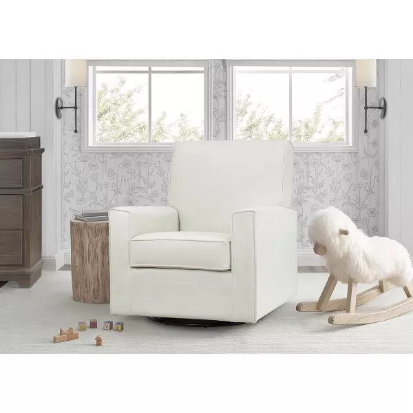 Delta Children Sophie Nursery Glider Swivel Chair with LiveSmart Performance Fabric Fabric, Light Cream