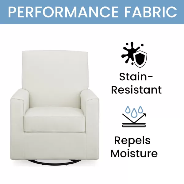 Delta Children Sophie Nursery Glider Swivel Chair with LiveSmart Performance Fabric Fabric, Light Cream