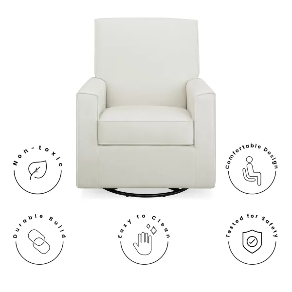 Delta Children Sophie Nursery Glider Swivel Chair with LiveSmart Performance Fabric Fabric, Light Cream
