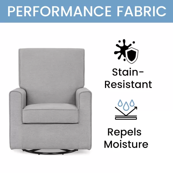 Delta Children Sophie Nursery Glider Swivel Chair with LiveSmart Performance Fabric Fabric, Light Cream