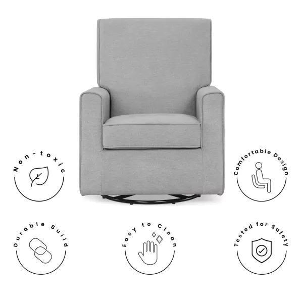 Delta Children Sophie Nursery Glider Swivel Chair with LiveSmart Performance Fabric Fabric, Light Cream