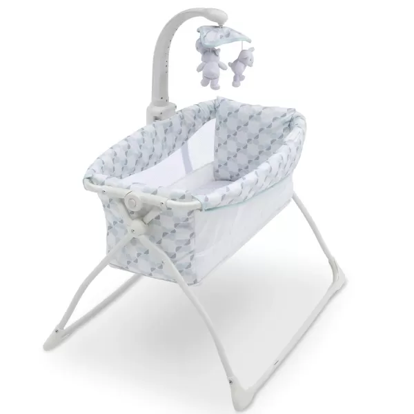 Deluxe Activity Sleeper Bedside Bassinet - Folding Portable Crib for Newborns, Windmill