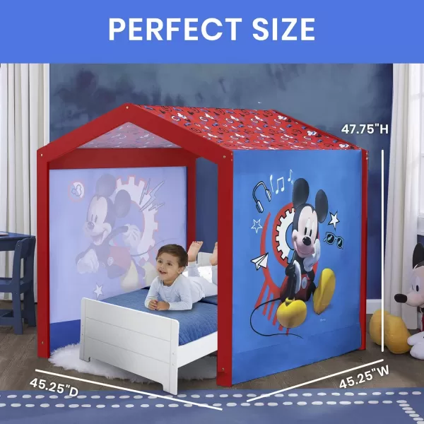 Disney Minnie Mouse Indoor Playhouse with Fabric Tent for Boys and Girls by Delta Children, Great Sleep or Play Area for Kids - Fits Toddler Bed - Greenguard Gold Certified