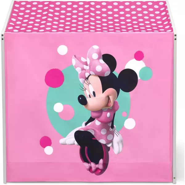 Disney Minnie Mouse Indoor Playhouse with Fabric Tent for Boys and Girls by Delta Children, Great Sleep or Play Area for Kids - Fits Toddler Bed - Greenguard Gold Certified