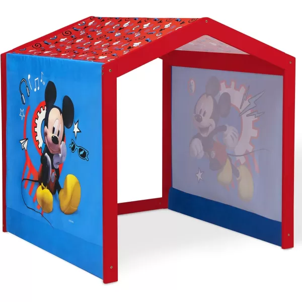 Disney Minnie Mouse Indoor Playhouse with Fabric Tent for Boys and Girls by Delta Children, Great Sleep or Play Area for Kids - Fits Toddler Bed - Greenguard Gold Certified
