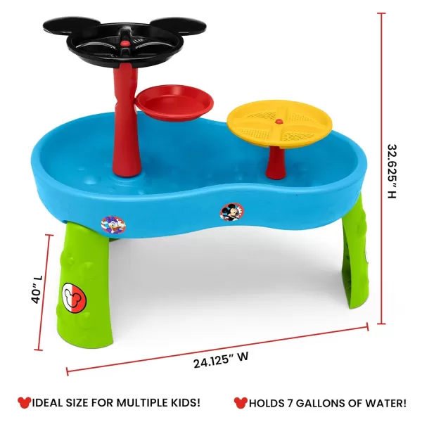 Disney Minnie Mouse Water Table by Delta Children | 3-Tier Water Play Table with 11-Piece Toy Set | Water Sensory Table + Summer Beach Toys for Outside Backyard for Toddlers Ages 2+, Pink