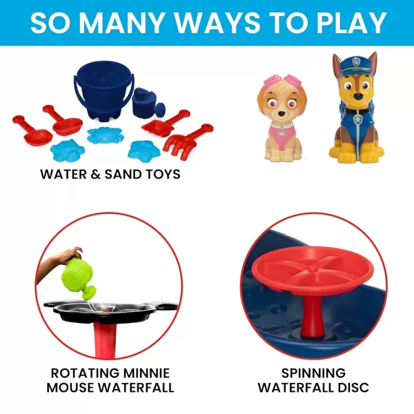 Disney Minnie Mouse Water Table by Delta Children | 3-Tier Water Play Table with 11-Piece Toy Set | Water Sensory Table + Summer Beach Toys for Outside Backyard for Toddlers Ages 2+, Pink