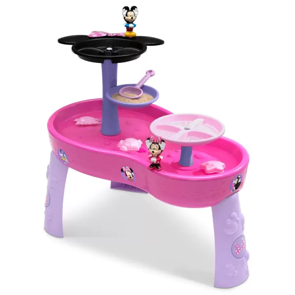 Disney Minnie Mouse Water Table by Delta Children | 3-Tier Water Play Table with 11-Piece Toy Set | Water Sensory Table + Summer Beach Toys for Outside Backyard for Toddlers Ages 2+, Pink