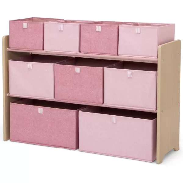 GAP GapKids Deluxe Toy Organizer - Greenguard Gold Certified, Blush/Natural