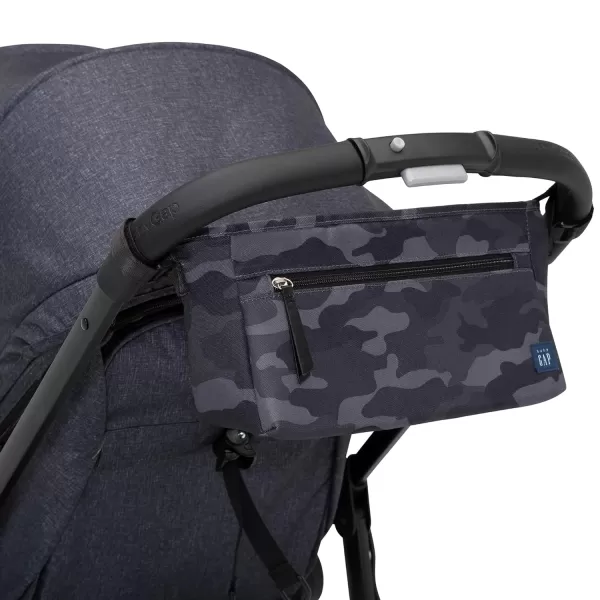GAP babyGap 2-in-1 Carriage Stroller - Car Seat Compatible - Easy One-Handed Fold - Lightweight Stoller with Oversized Canopy &amp; Reclining Seat - Made with Sustainable Materials, Black Camo