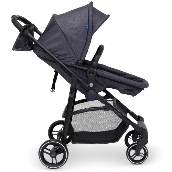 GAP babyGap 2-in-1 Carriage Stroller - Car Seat Compatible - Easy One-Handed Fold - Lightweight Stoller with Oversized Canopy &amp; Reclining Seat - Made with Sustainable Materials, Black Camo