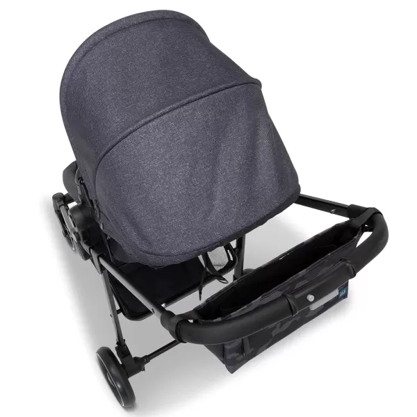 GAP babyGap 2-in-1 Carriage Stroller - Car Seat Compatible - Easy One-Handed Fold - Lightweight Stoller with Oversized Canopy &amp; Reclining Seat - Made with Sustainable Materials, Black Camo