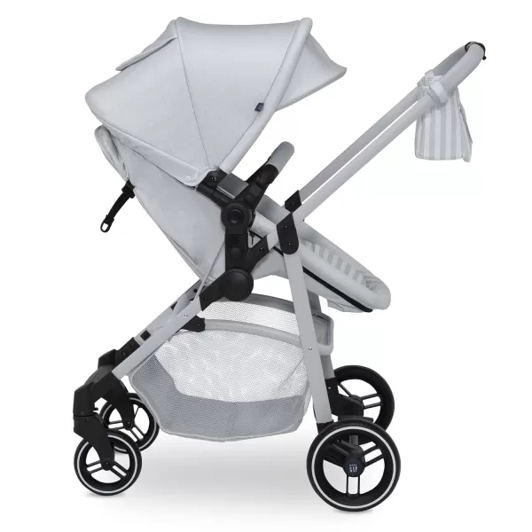 GAP babyGap 2-in-1 Carriage Stroller - Car Seat Compatible - Easy One-Handed Fold - Lightweight Stoller with Oversized Canopy &amp; Reclining Seat - Made with Sustainable Materials, Black Camo