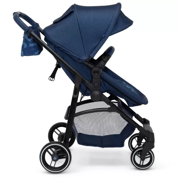 GAP babyGap 2-in-1 Carriage Stroller - Car Seat Compatible - Easy One-Handed Fold - Lightweight Stoller with Oversized Canopy &amp; Reclining Seat - Made with Sustainable Materials, Black Camo