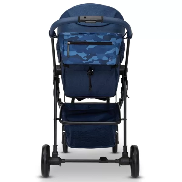 GAP babyGap 2-in-1 Carriage Stroller - Car Seat Compatible - Easy One-Handed Fold - Lightweight Stoller with Oversized Canopy &amp; Reclining Seat - Made with Sustainable Materials, Black Camo
