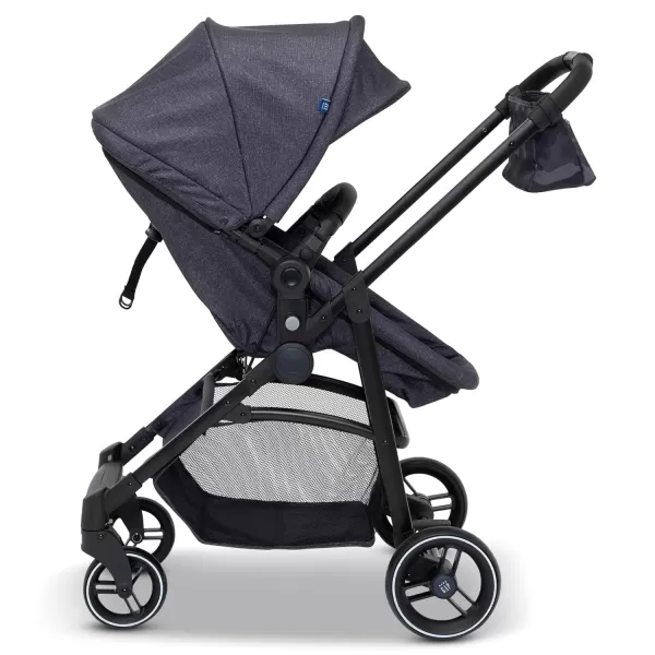 GAP babyGap 2-in-1 Carriage Stroller - Car Seat Compatible - Easy One-Handed Fold - Lightweight Stoller with Oversized Canopy &amp; Reclining Seat - Made with Sustainable Materials, Black Camo